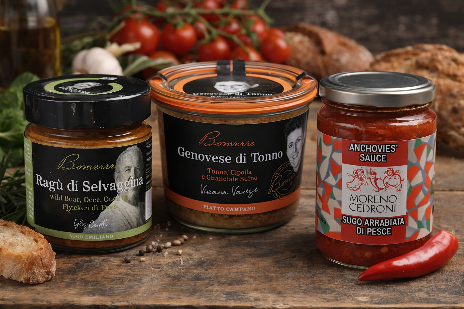 italienische premium pastasaucen bonverre im glas