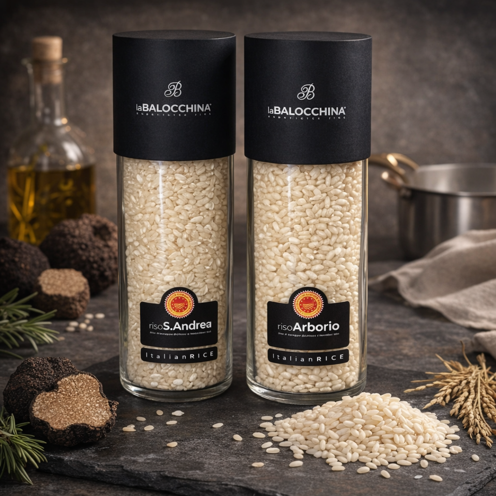 Riso Sant’Andrea DOP e Arborio La Balocchina confronto tra varietà per risotto gourmet